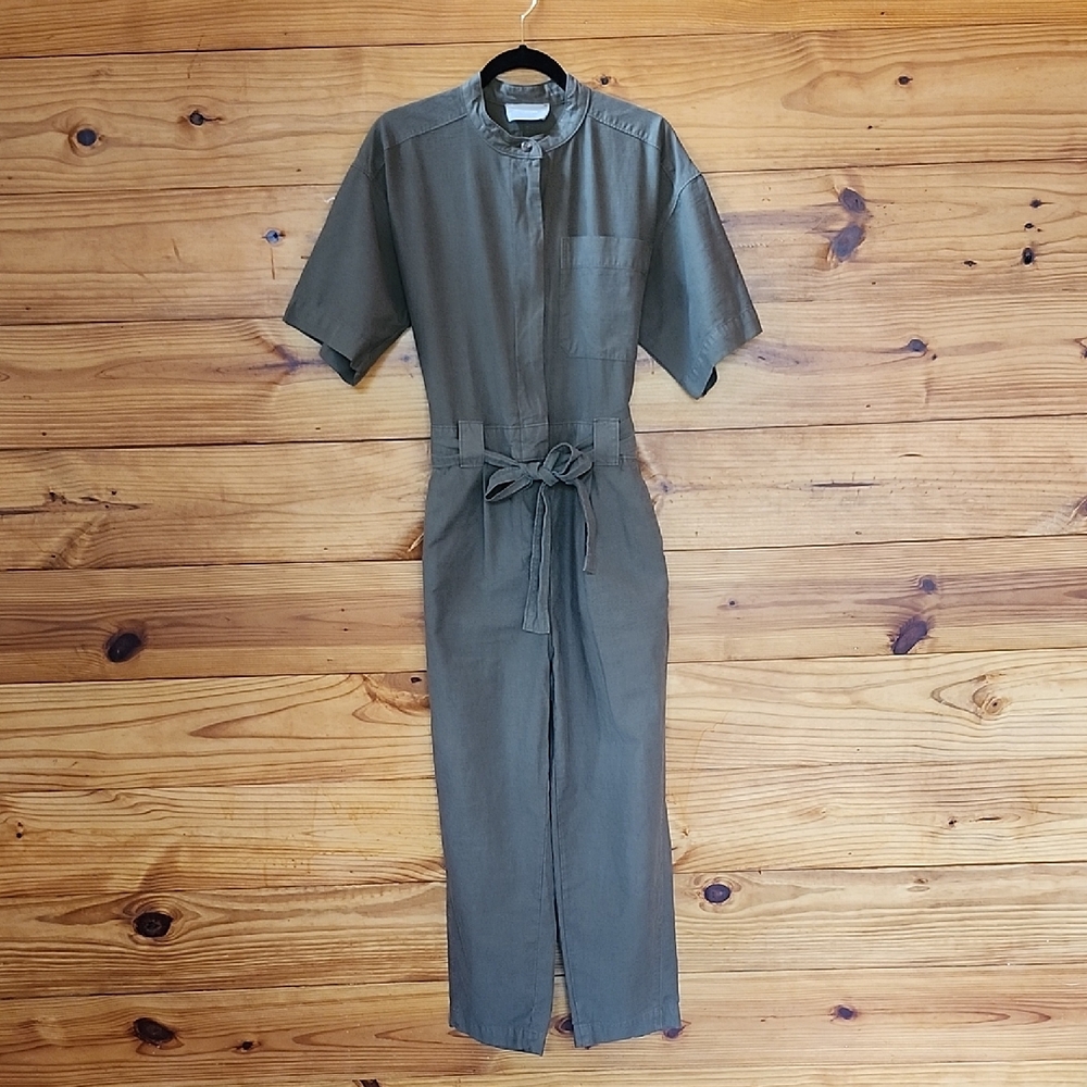 Everlane Organic Cotton Women's Jumpsuit Olive 6